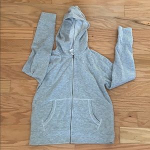 Crewcuts Gray Metallic Zipper Hoodie